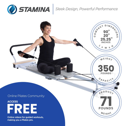 Stamina AeroPilates Precision Series Reformer Resistance Pilates Workout Board -249426