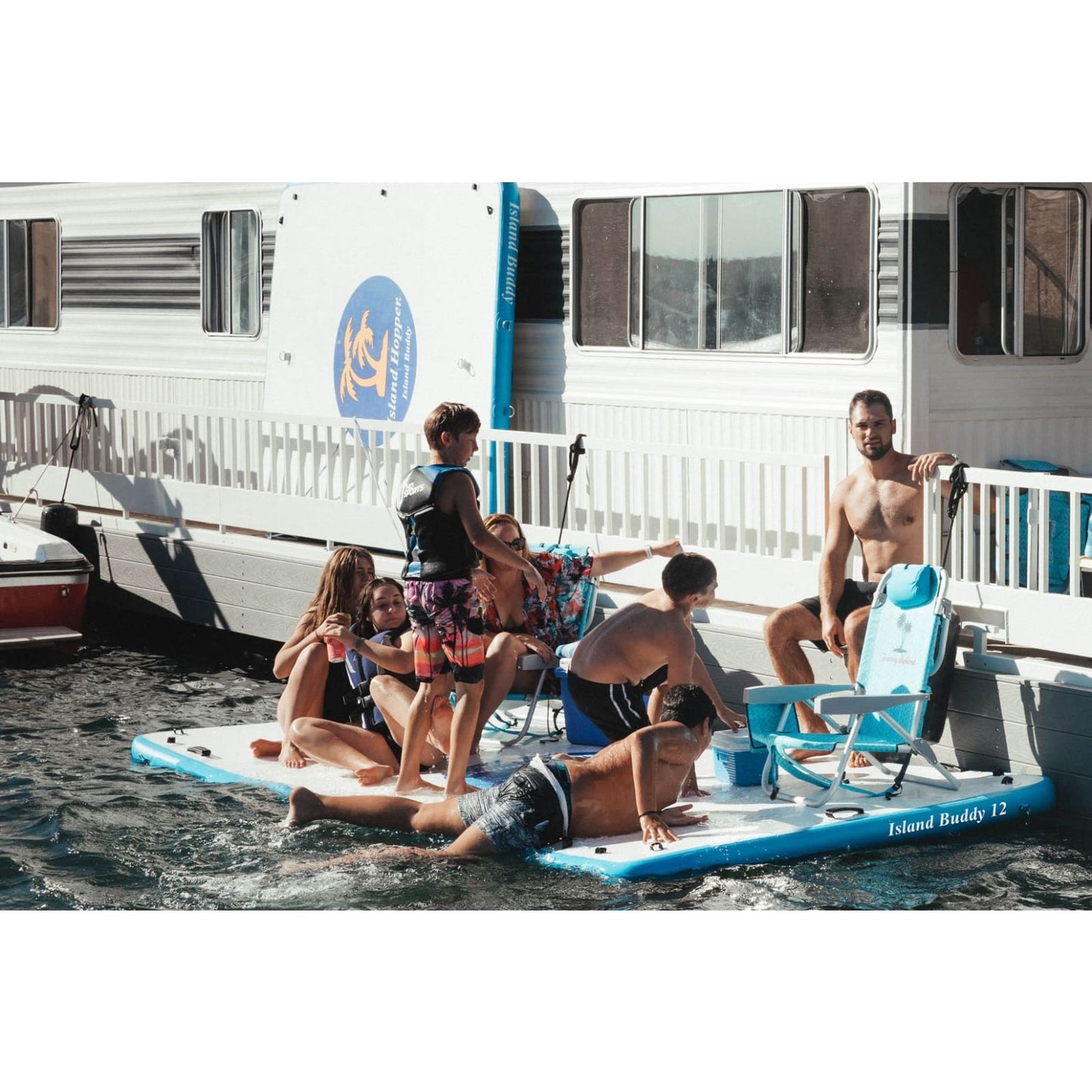 Island Hopper Island Buddy 12 foot Inflatable Water Platform & Dock - IH-BUDDY-12