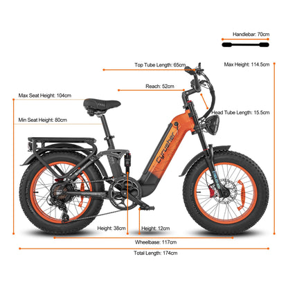 Cyrusher Kommoda   2.0 Step-through Ebike | 750W, 48V20 Ah