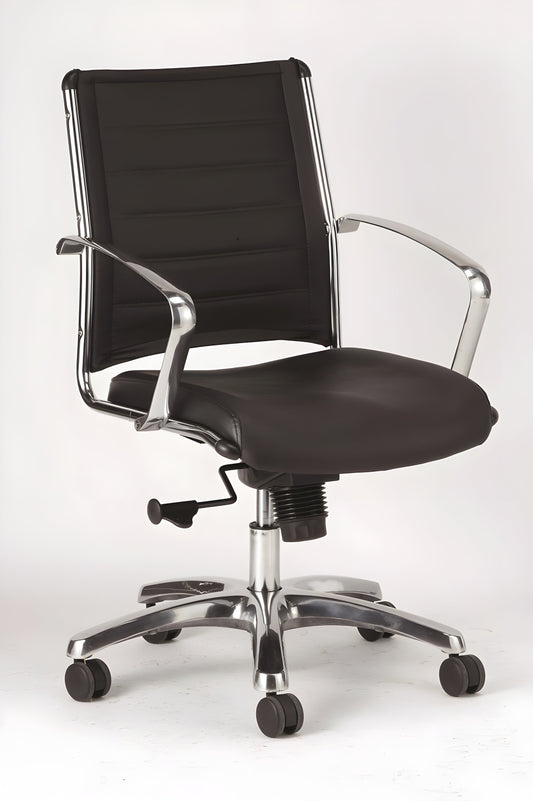 EuroTech Europa Leather Mid-Back Chair - EUR-LE822