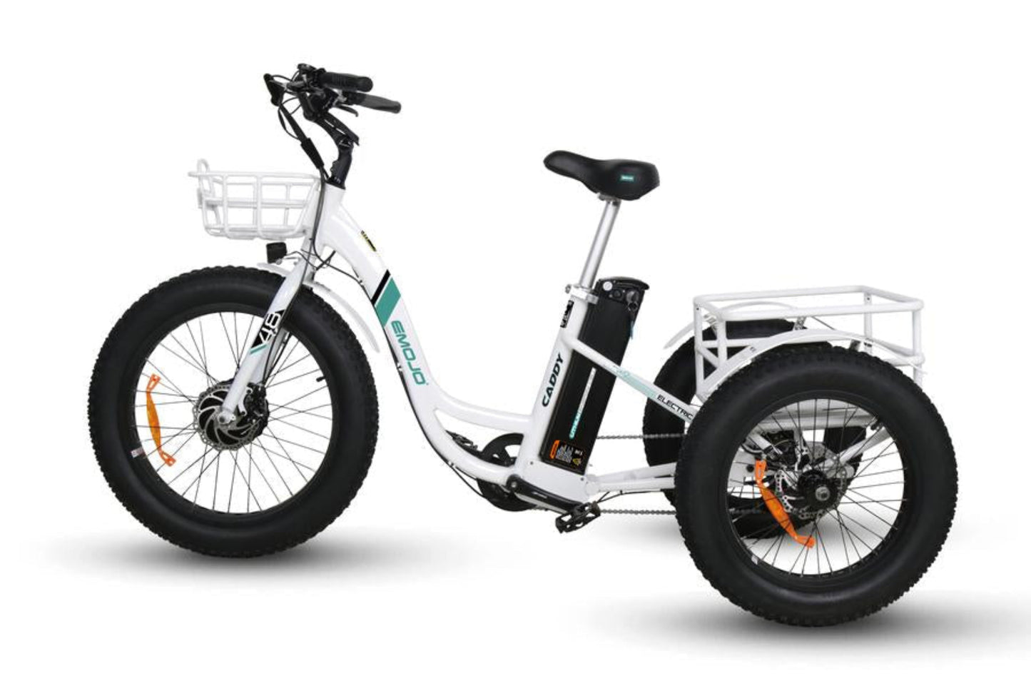 Emojo Caddy Tricycle 48V Lithium-Ion Battery 500W Motor Disc Brakes