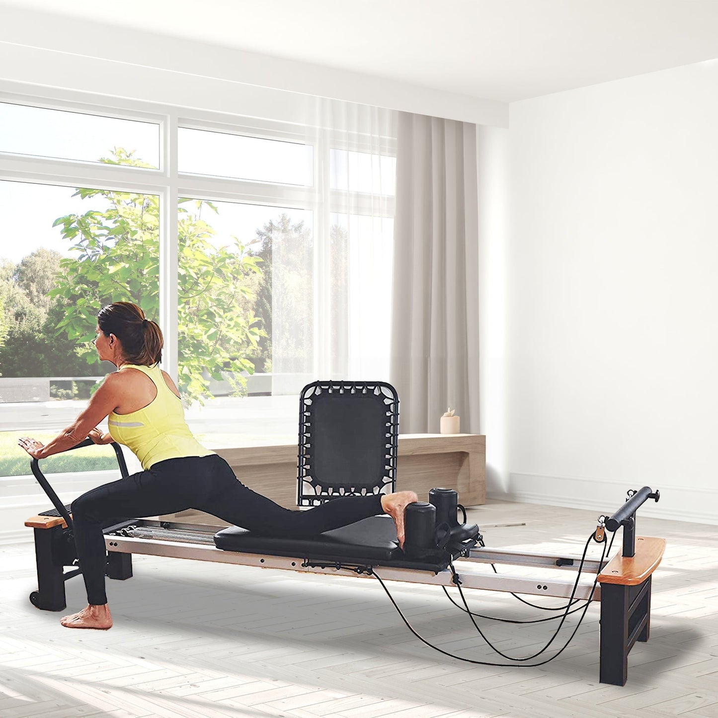 Stamina AeroPilates Pro Reformer Resistance System with Form Cardio Rebounder -281691