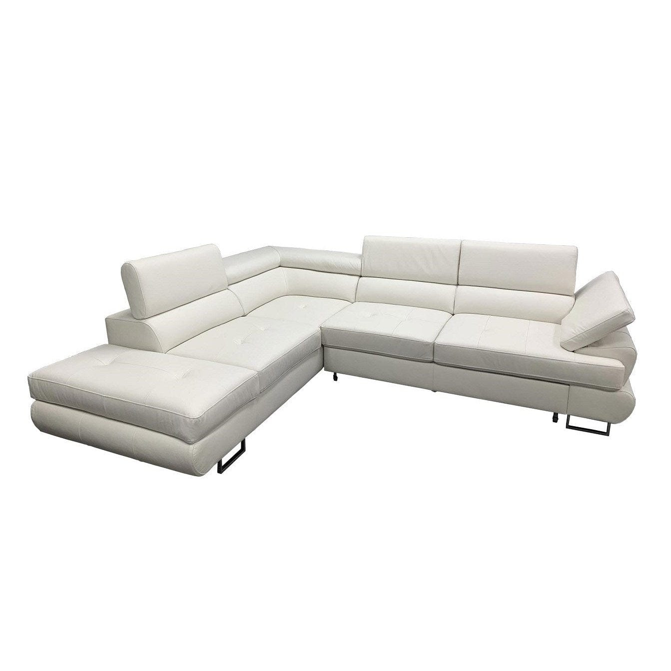 LUTON Leather Sectional Sleeper Sofa - Backyard Provider
