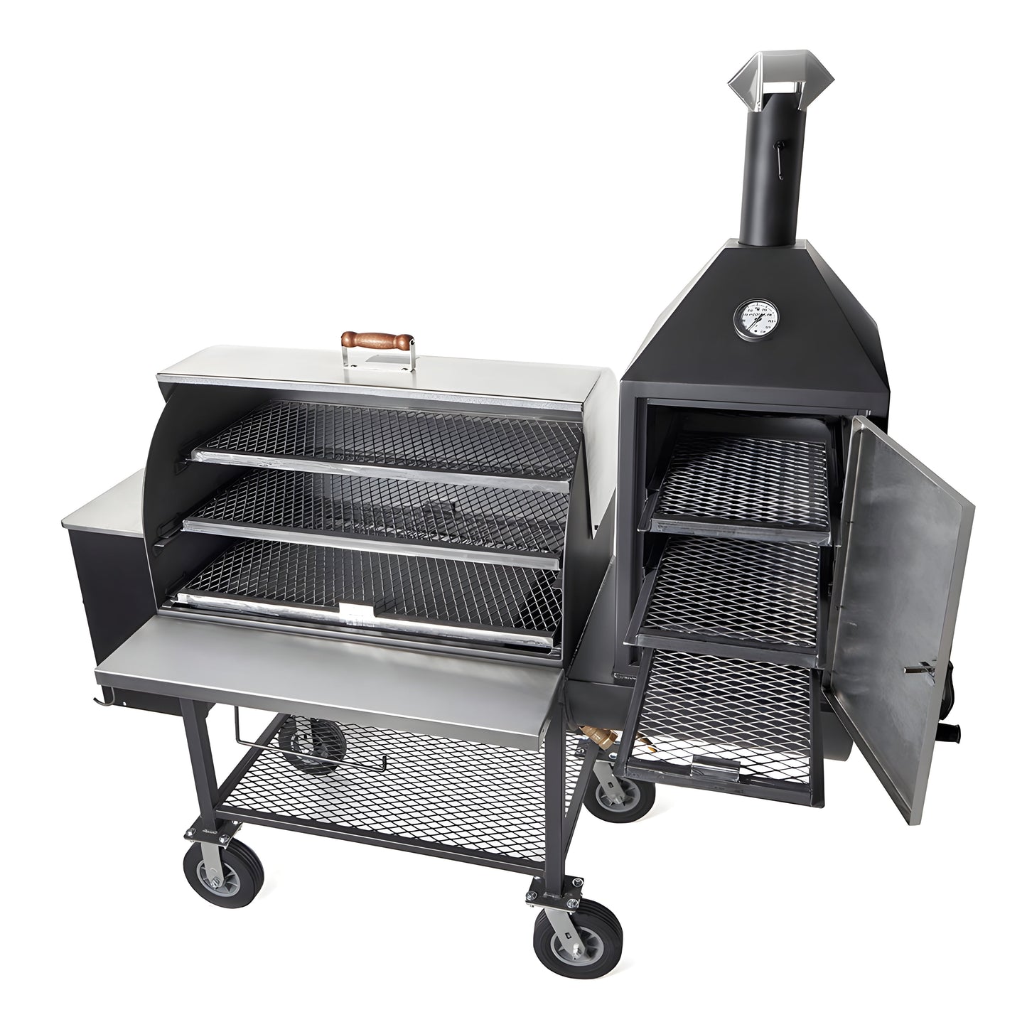 Pitts & Spitts Maverick 2000 Pellet Grill w/ Upright Smoke Box - P- MAV