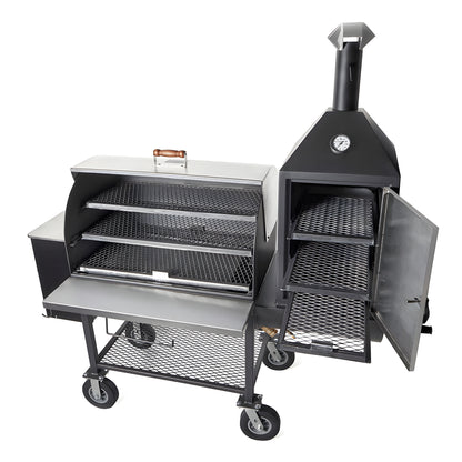 Pitts & Spitts Maverick 2000 Pellet Grill w/ Upright Smoke Box - P- MAV