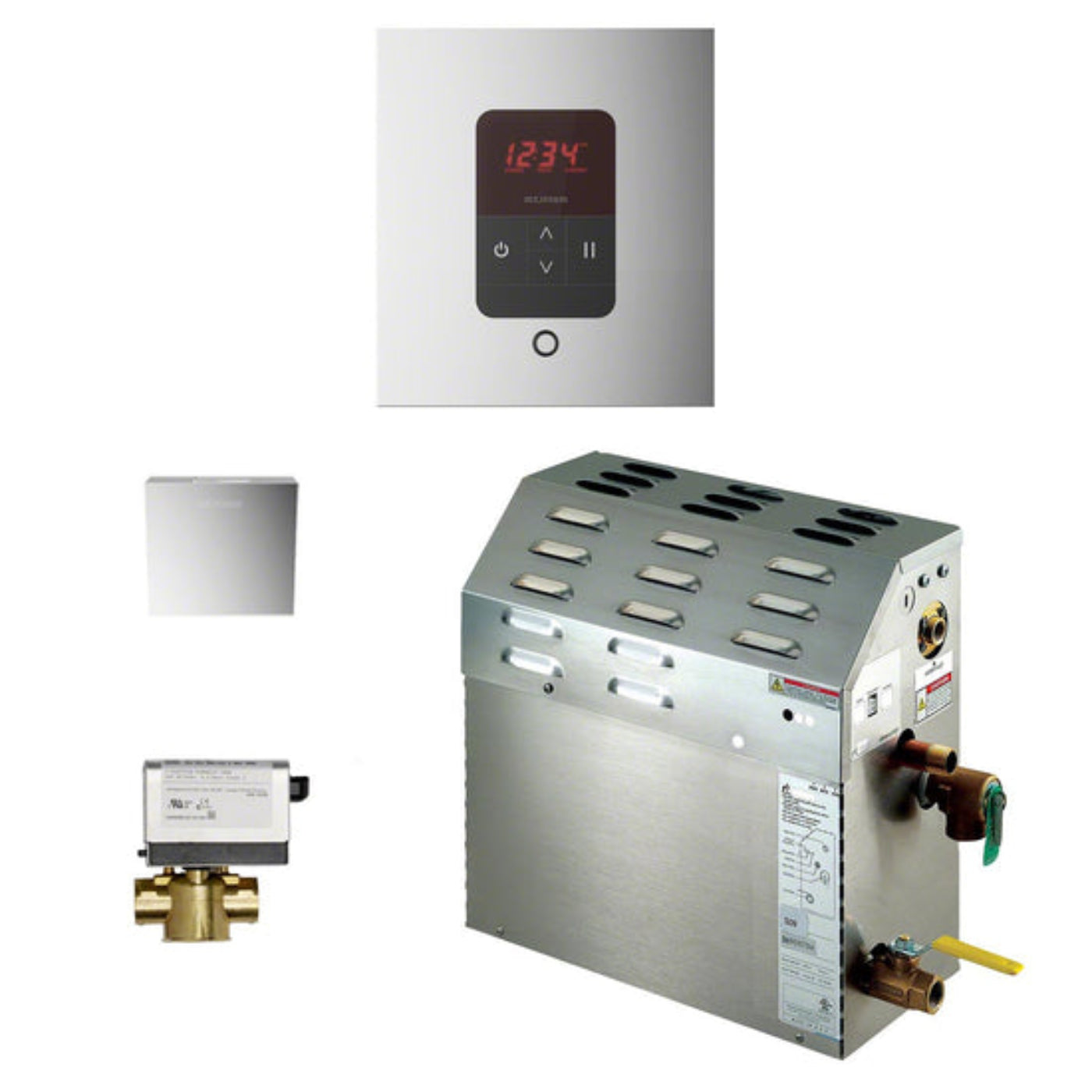 Mr. Steam  - 9kW Steam Bath Shower Package -Square - Polished Chrome - 400C1ATSQPC