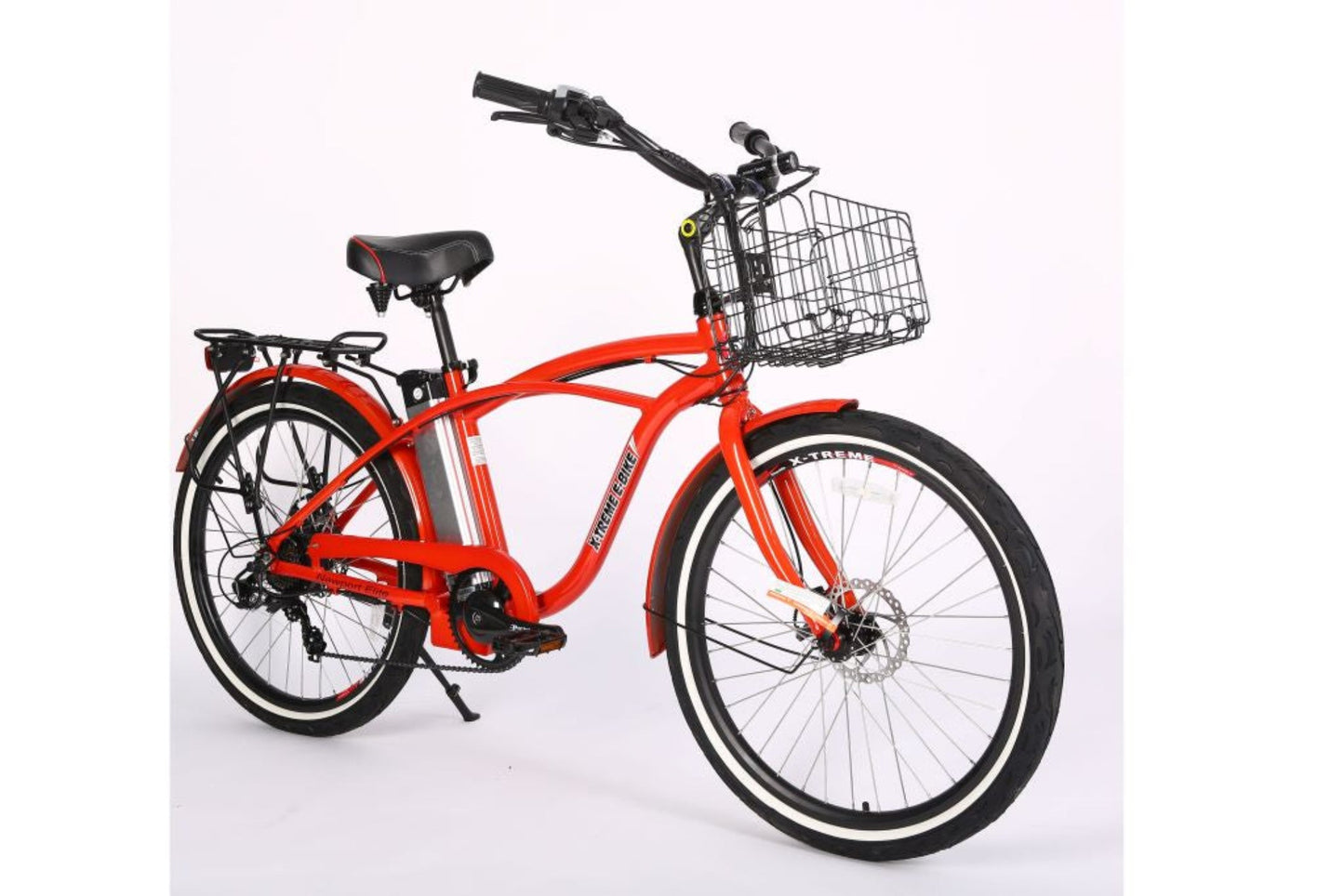 X-Treme Newport Elite 24 Volt Beach Cruiser Electric Bike - 24NEWPORT-E BLU