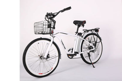 X-Treme Newport Elite 24 Volt Beach Cruiser Electric Bike - 24NEWPORT-E BLU