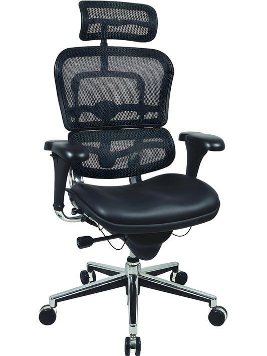 EuroTech Ergohuman Leather Mesh High Back Executive - EUR-LEM4ERG