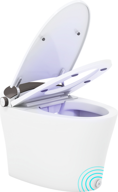 Costway Elongated Smart Toilet Bidet 1.16 GPF Auto Open Lid Heated Seat New - BA8186US-WH