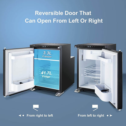 BODEGA 12 Volt RV Refrigerator 45L/1.6cu.ft RV Fridge and Freezer - R50