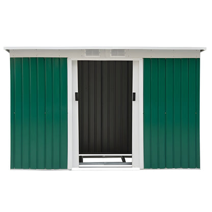 Outsunny 9' x 4.5' x 5.5' Outdoor Rust-Resistant Garden Storage Shed - 845-032