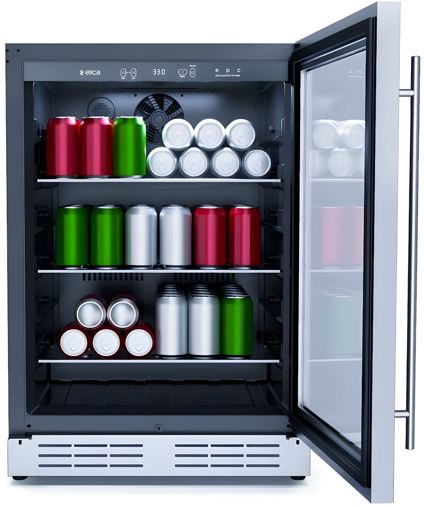 Elica -  Single Door, Single Zone, Beverage Center, 23 7/16" W x 22 7/16" D x 33-34" H, 4.8 cu/ft   - Undercounter Refrigerator-EBS51SS1
