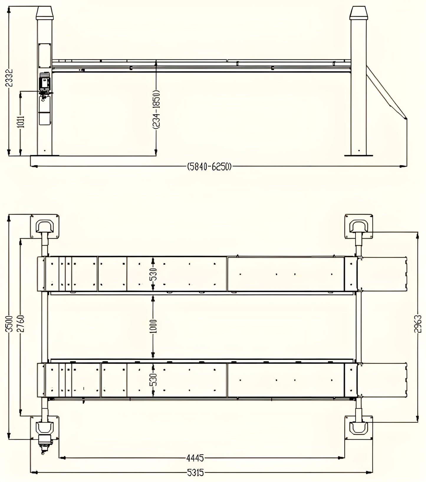 Katool Heavy Duty 4-Post Alignment Lift 15,000lbs (Rolling Jack Included) - KT-4H150