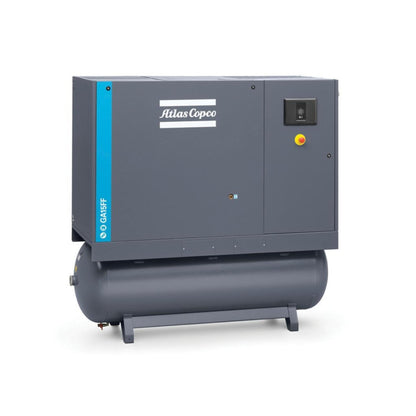 Atlas Copco 7.5HP, 28 CFM, 71 Gallon GA5 Rotary Screw Air Compressor 208-230/460V - 	8153136939