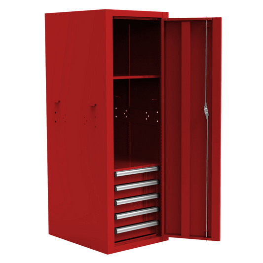 Homak 22" Pro II 5 Drawer Side Locker - BK08022052