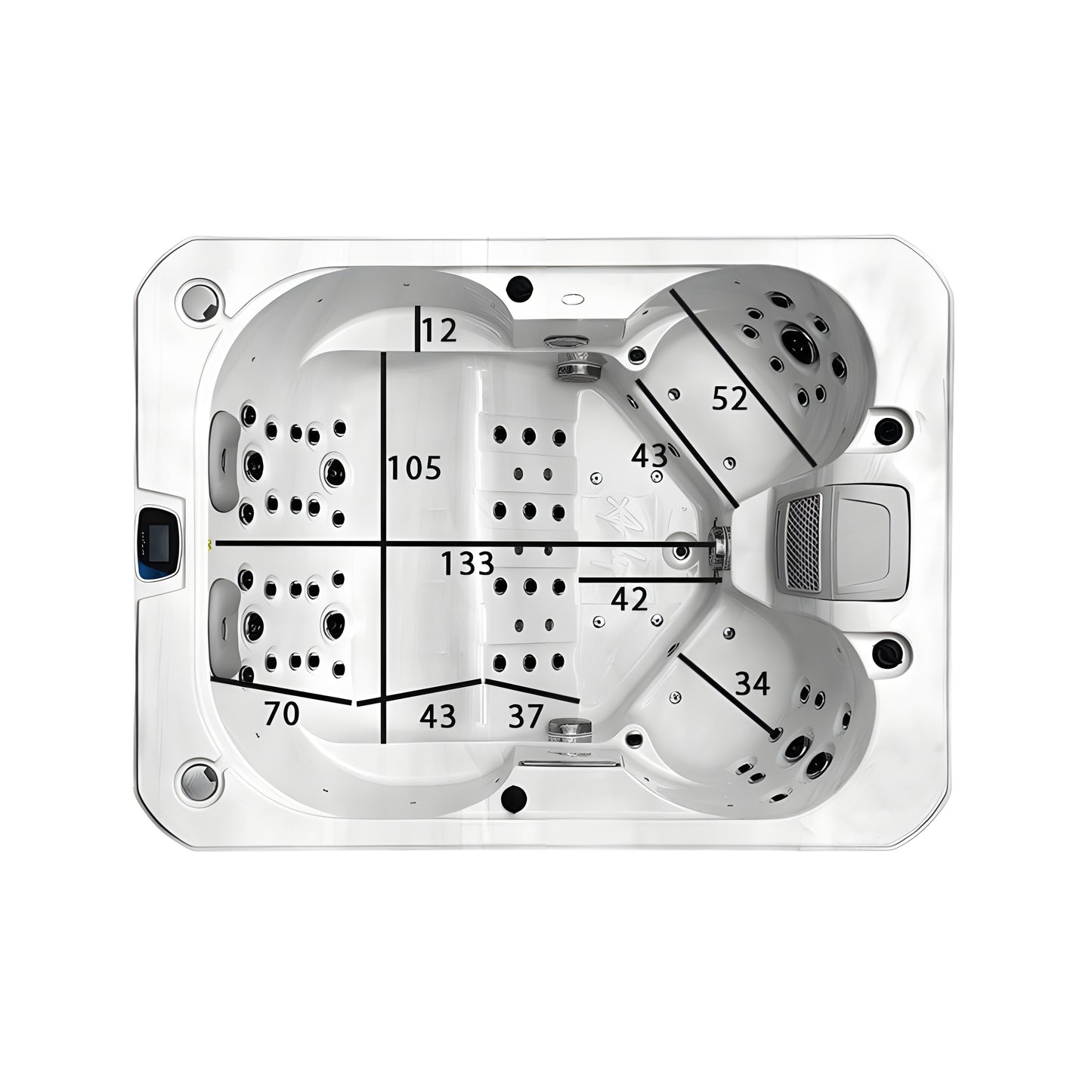 Sauna Hammam - ARCHIPEL® GT4 COMPACT 2 TO 4 SEATER HOT TUB - BALBOA® THERAPEUTIC SPA 215 X 160 CM - MK530177681