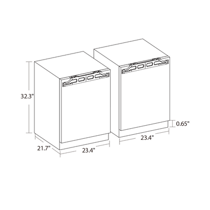 Ca'Lefort 24'' Undercounter Panel Ready Refrigerator - CLF-BD-135WA1EQ/HC