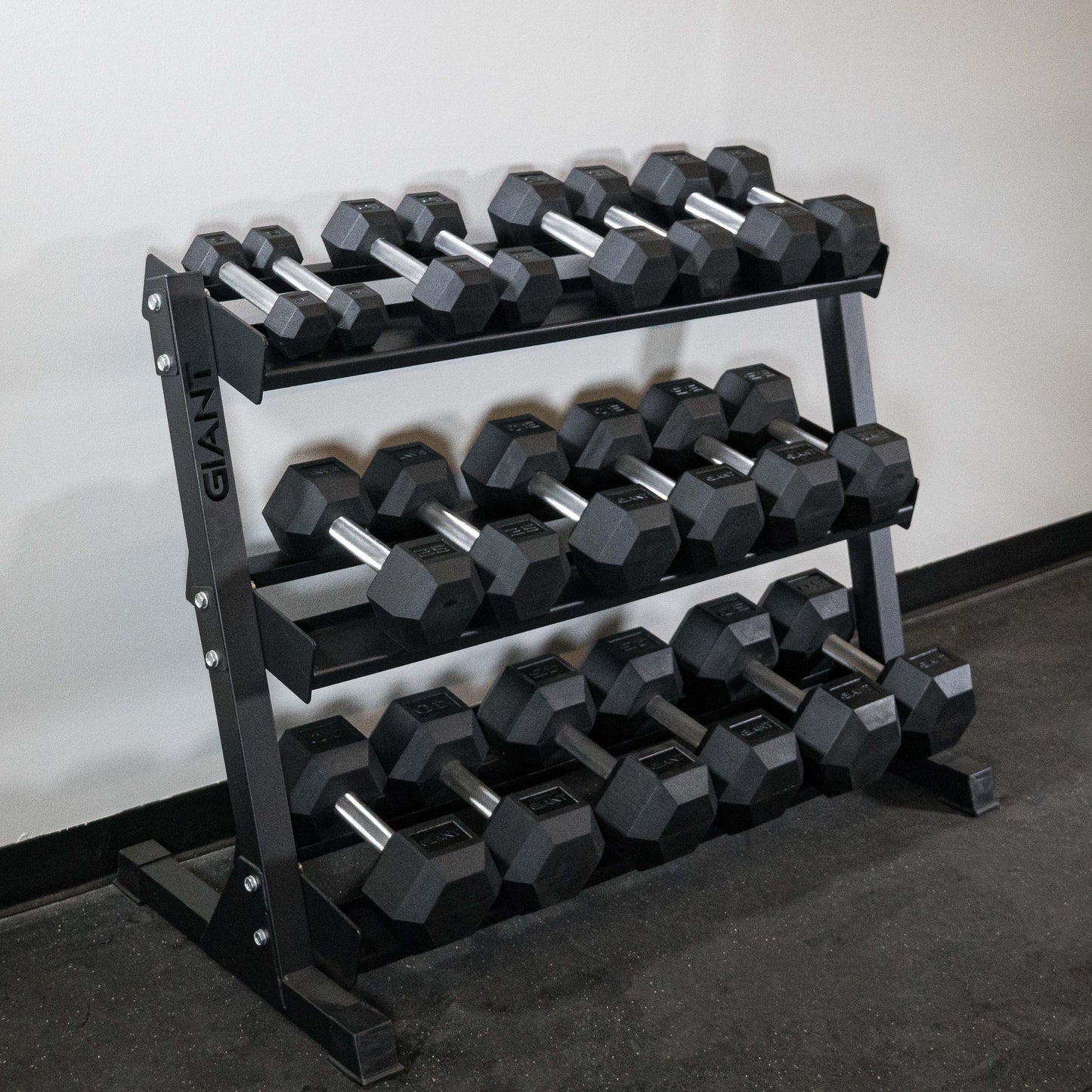 GIANT Rubber Hex Dumbbell Sets - Straight - 550LBSTRAIGHT