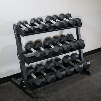 GIANT Rubber Hex Dumbbell Sets - Straight - 550LBSTRAIGHT