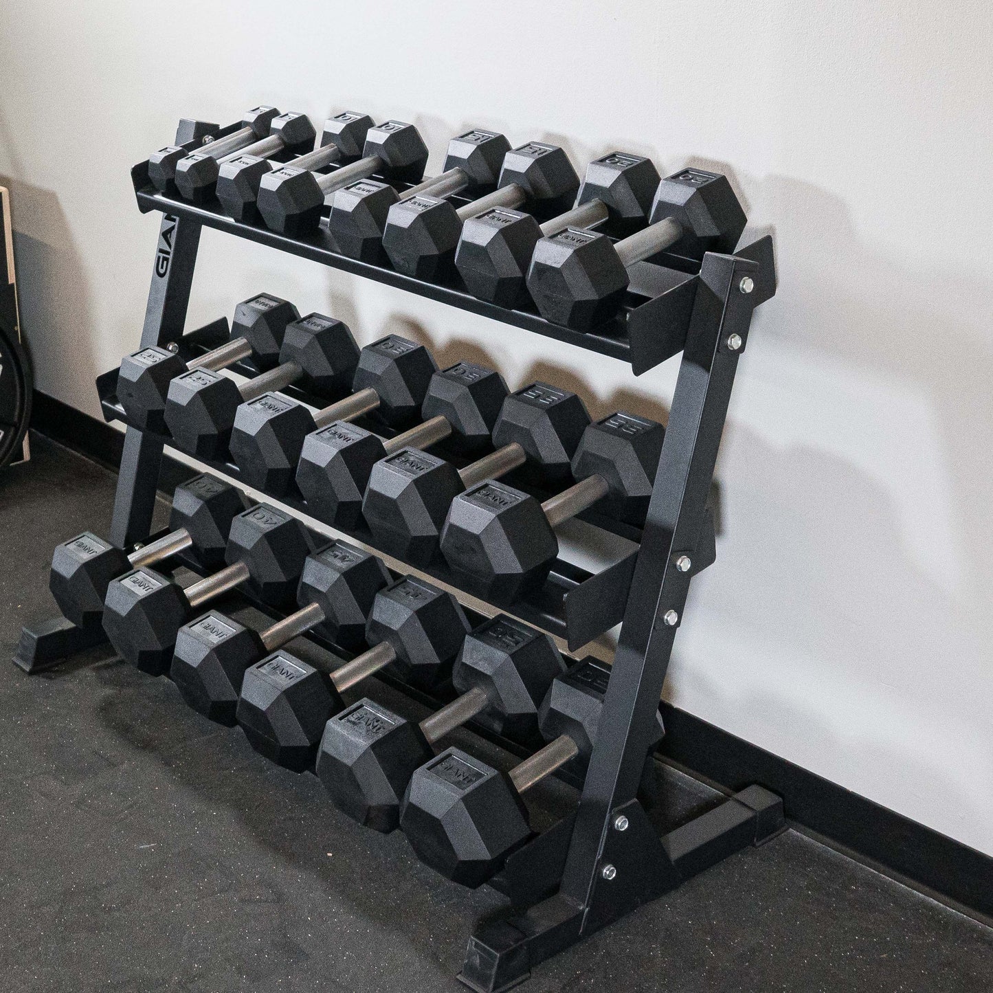 GIANT Rubber Hex Dumbbell Sets - Straight - 550LBSTRAIGHT