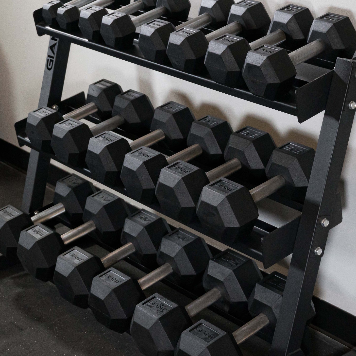 GIANT Rubber Hex Dumbbell Sets - Straight - 550LBSTRAIGHT