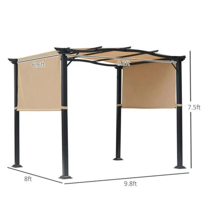 Outsunny 8' x 10' Retractable Pergola Canopy - 84C-124