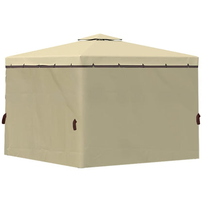 Outsunny 10' x 10' Patio Gazebo Outdoor Canopy Shelter - 84C-269BG