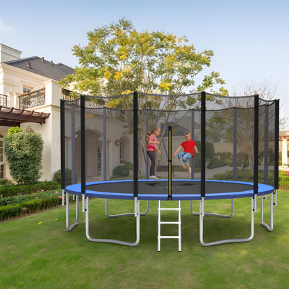 Costway Trampoline 15' Outdoor Recreational with Enclosure Net and Ladder New - TW10042+