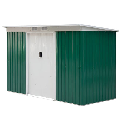 Outsunny 9' x 4.5' x 5.5' Outdoor Rust-Resistant Garden Storage Shed - 845-032
