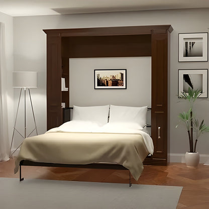 Horizontal Murphy Bed with Desk, Queen Size, by Leto Muro