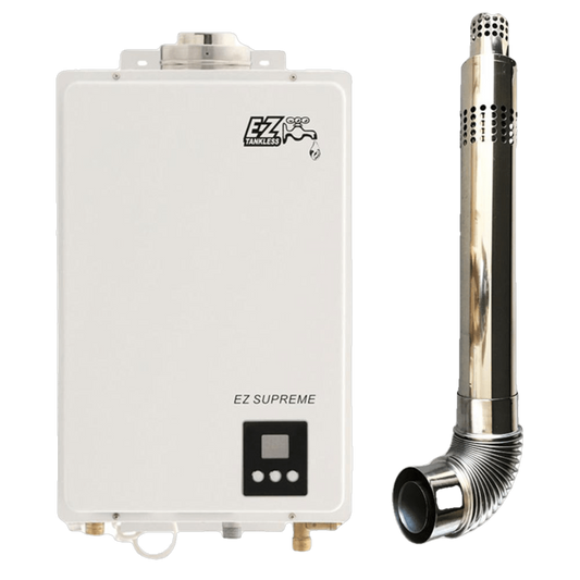 EZ Tankless Indoor Supreme on Demand 8.2 GPM 165000 BTU Natural Gas Tankless Water Heater with Direct Vent Flue Pipe Kit New EZSUPNG
