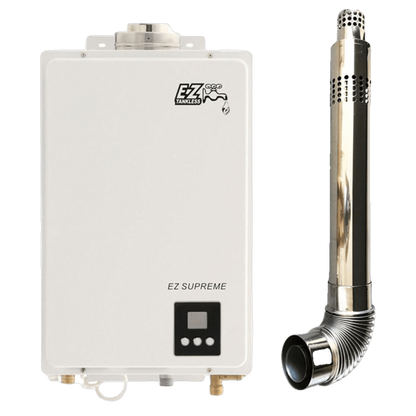 EZ Tankless Supreme Indoor Tankless Water Heater 8.2 GPM 165000 BTU Natural Gas Direct Vent Kit Manufacturer RFB EZSUPNG